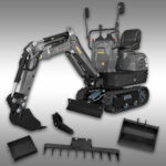 Jansen Mikrobagger MB-500, Minibagger, Benzin, Komplett-Set